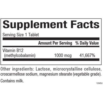 B12 Methylcobalamin 1,000 mcg Chewable 180 - Image 2