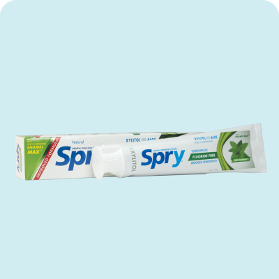 Spry Toothpaste, Spearmint, No Fluoride