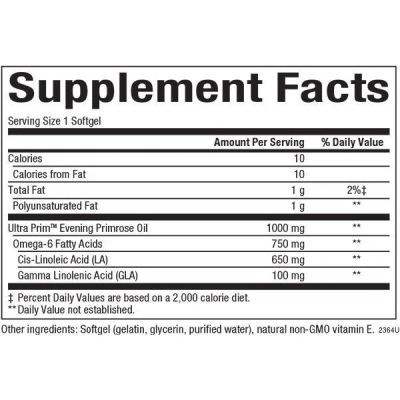 OmegaFactors® Ultra PrimTM EPO 1,000 mg / 100 mg GLA - Image 2