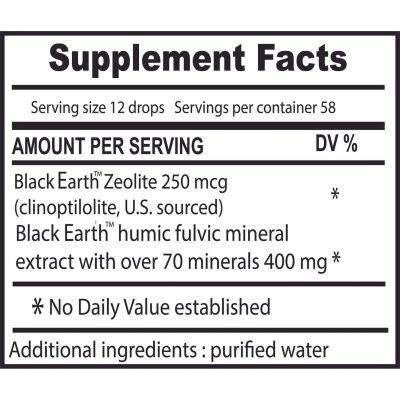 Black Earth Zeolite Dropper 2oz - Image 2