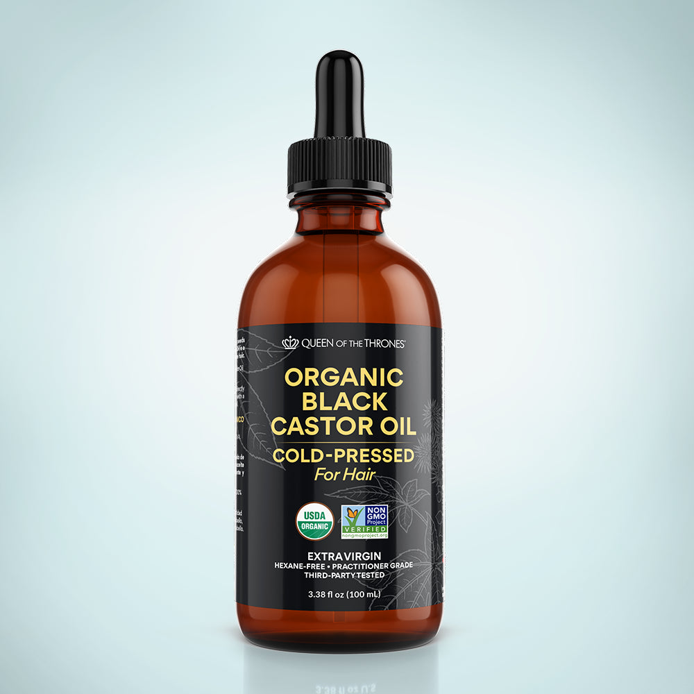 Organic Black Castor Oil 3.38oz | 100% Pure, Hexane-Free, Extra Virgin