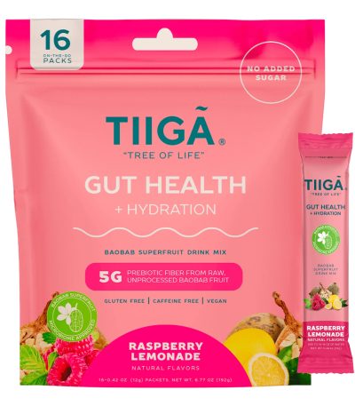Gut Health + Hydration 16 Pack Bags Raspberry Lemonade