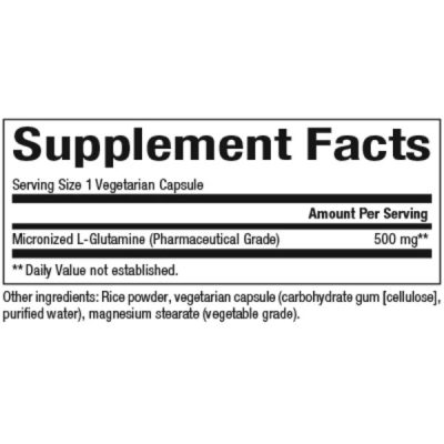 Micronized L-Glutamine Amino Acid 500 mg - Image 2