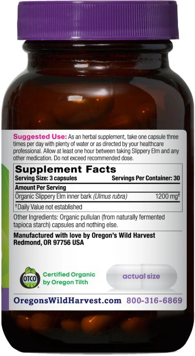 Slippery Elm Capsules 90ct - Image 2