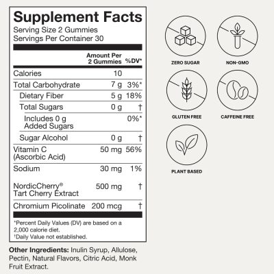 Tart Cherry Gummies HumanN 60ct - Image 2