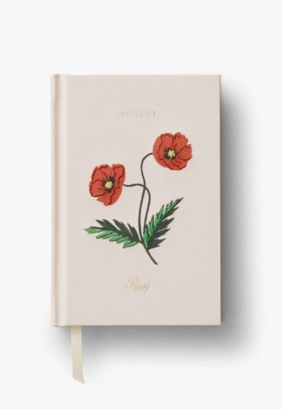 Birth Month Mini Embroidered Journal - August