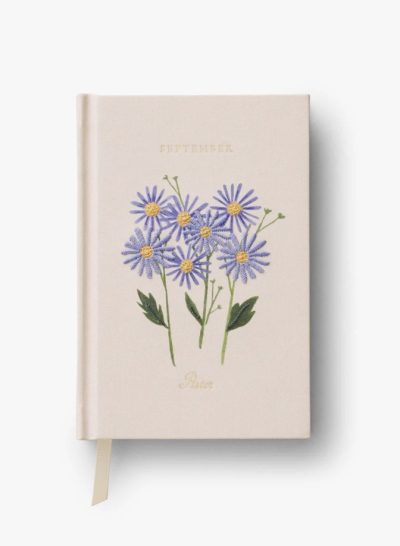 Birth Month Mini Embroidered Journal - September
