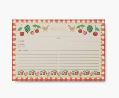 Pack of 12 Cherry Farm Recipe Cards
