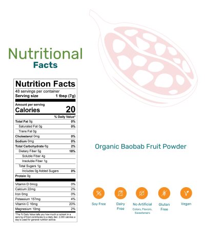 TIIGA Baobab Boost | Organic Baobab Fruit Prebiotic Fiber - Image 2