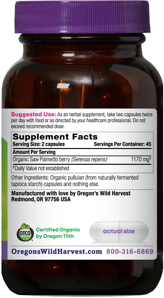 Saw Palmetto 90ct Capsules - Image 2