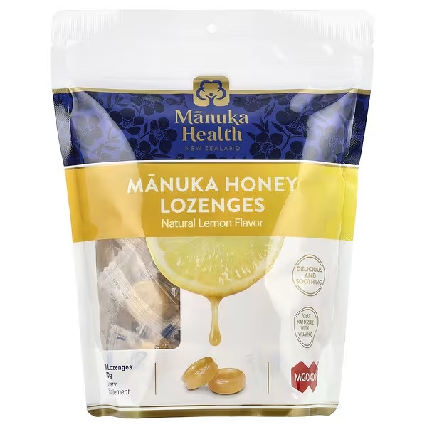 Manuka Honey Lozenges Natural Lemon 58 Lozenges