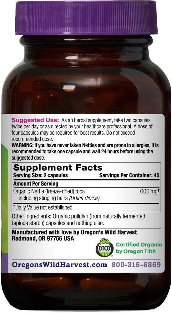 Nettle Freeze-Dried Capsules 90ct - Image 2
