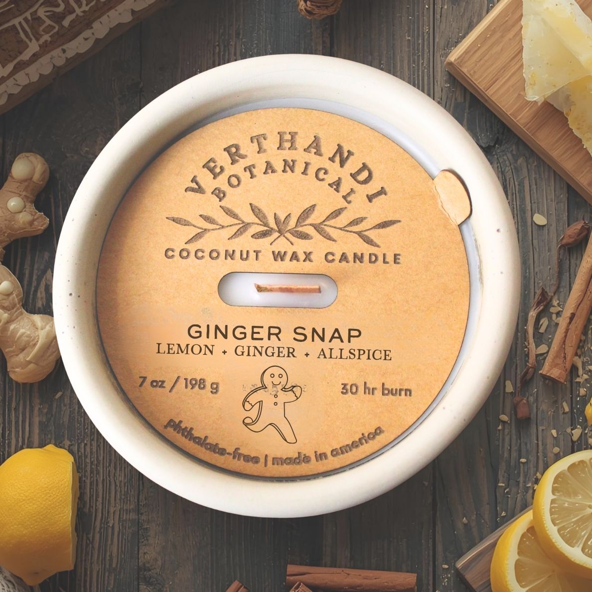 GINGER SNAP | coconut wax candle - Image 2