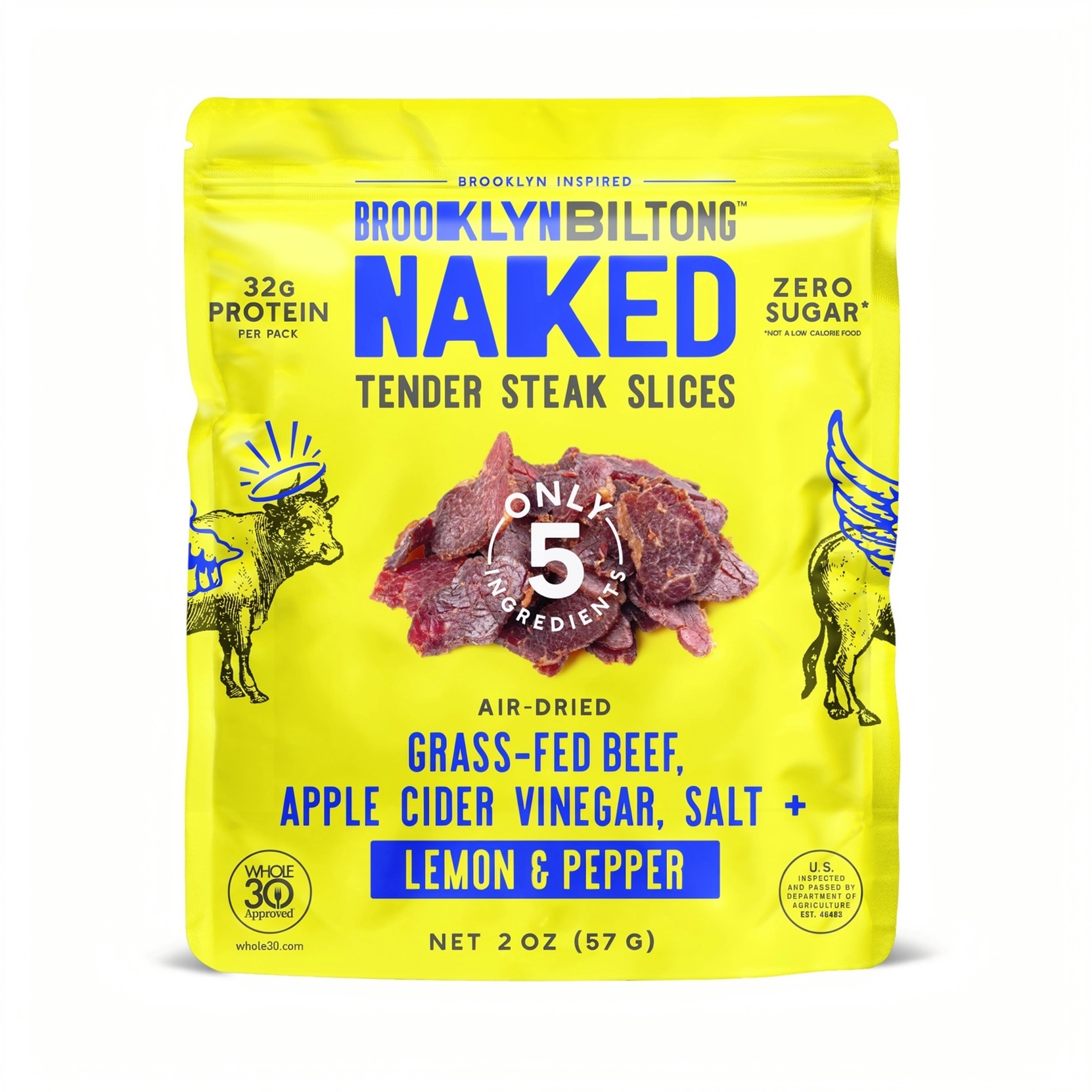 Naked Tender Steak Slices Apple Cider Vinegar Salt Lemon & Pepper